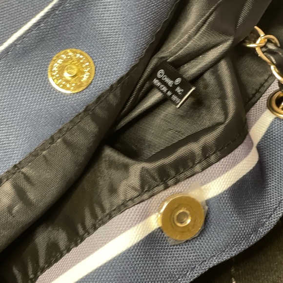 Blue/Gold Canvas Tote Bag - Picture 5 of 7